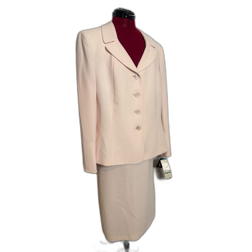 NWT Kasper Skirt Suit Women's Size 16 Pink 2-Piece Set Blazer & Skirt - Picture 11 of 14